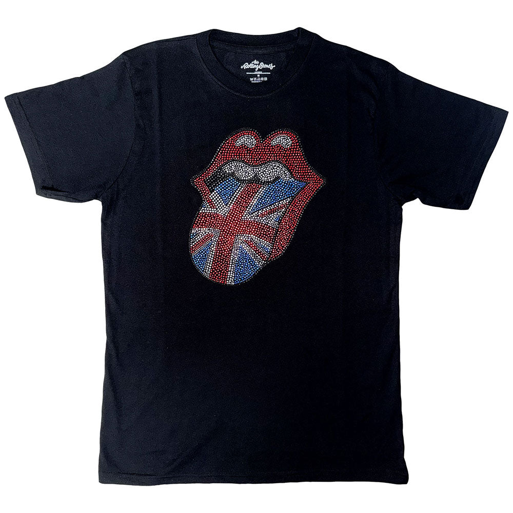 The Rolling Stones Unisex T-Shirt Classic UK (Diamante) Black (M)