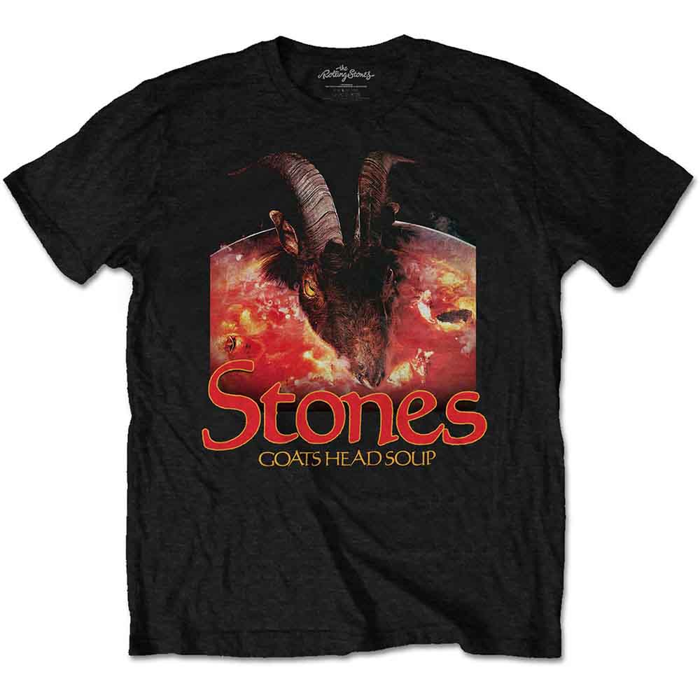 The Rolling Stones Unisex T-Shirt Goats Head Soup with Logo Black (S)