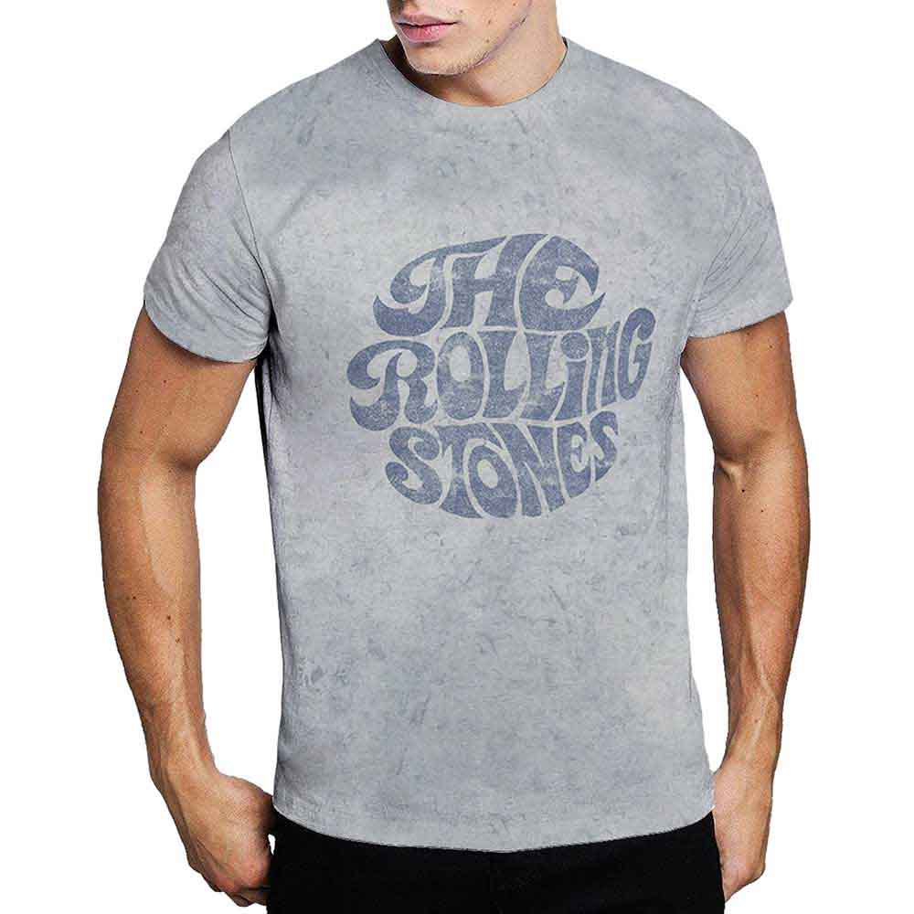 The Rolling Stones Unisex T-Shirt 70's Logo (Dip-Dye) White (M)