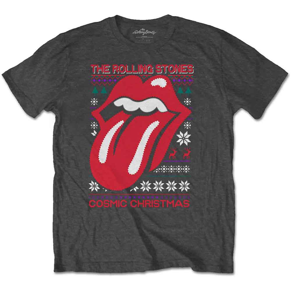 The Rolling Stones Unisex T-Shirt Cosmic Christmas Grey (XXL)