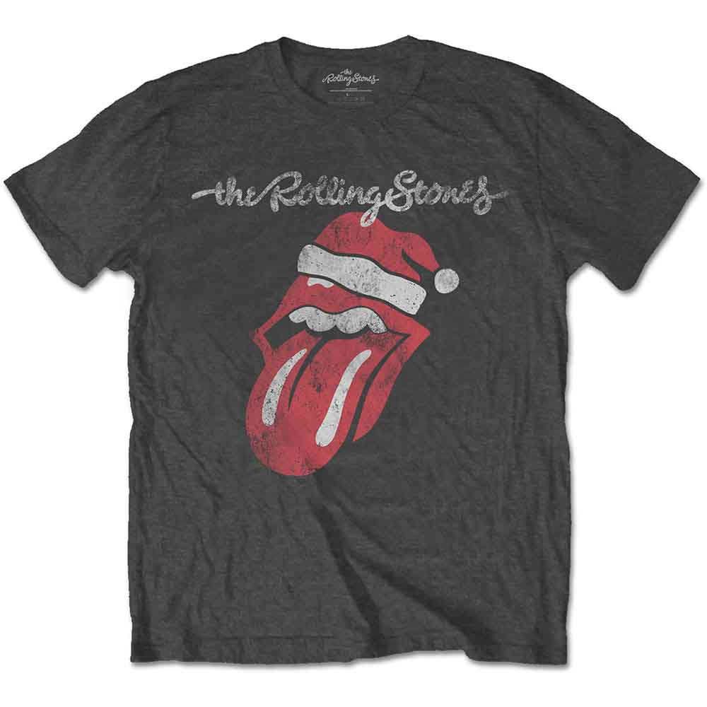 The Rolling Stones Unisex T-Shirt Santa Lick Grey (XL)