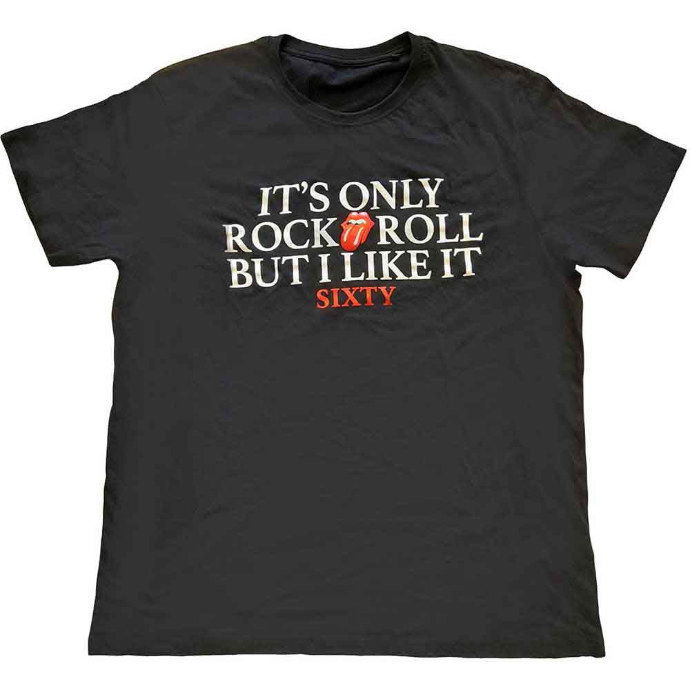 The Rolling Stones Unisex T-Shirt Sixty It's Only R&R But I Like It (Foiled) Black (XXL)