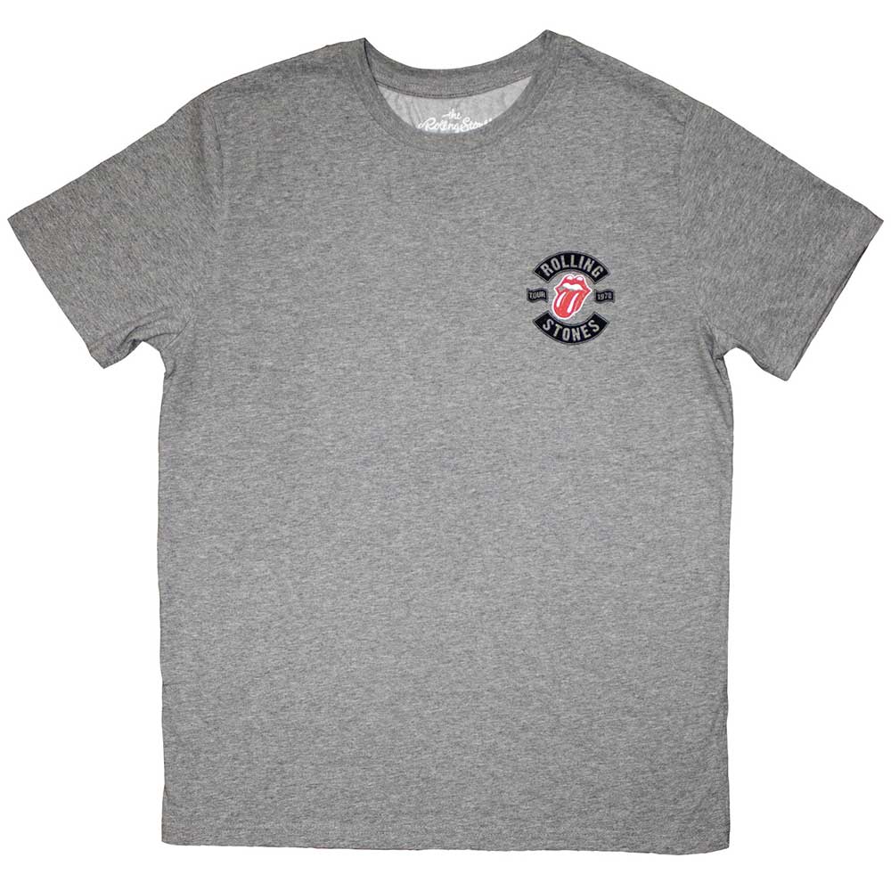 The Rolling Stones Unisex T-Shirt Mini Tour '78 Logo Grey (S)