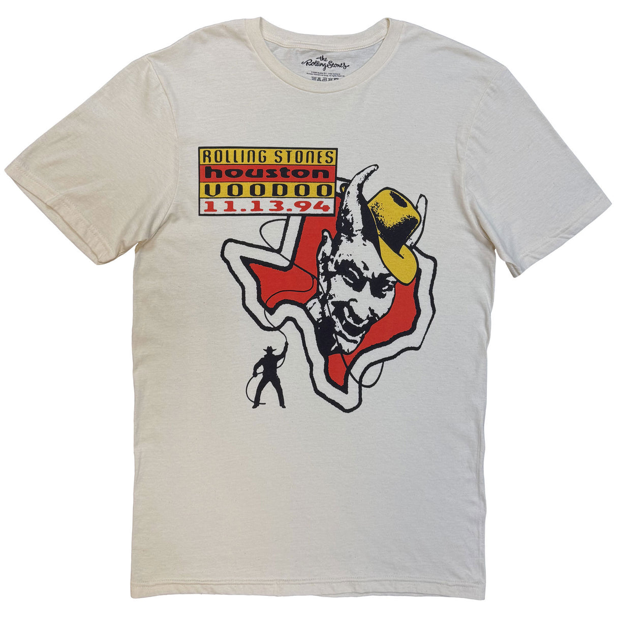 The Rolling Stones Unisex T-Shirt Houston Natural (L)