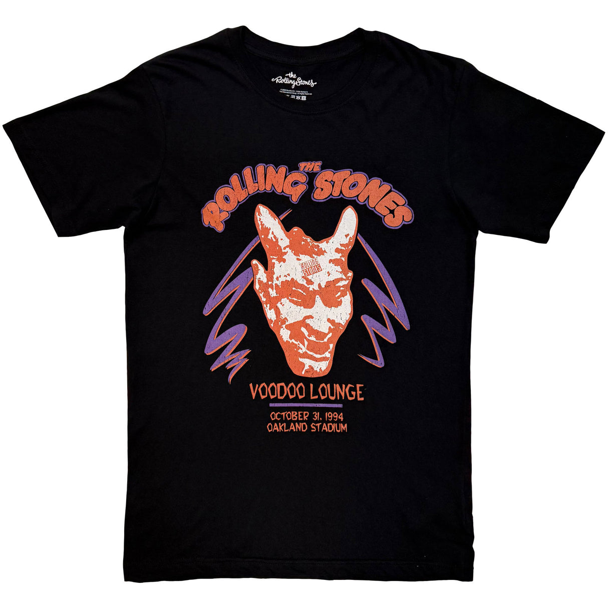 The Rolling Stones Unisex T-Shirt Voodoo Oakland Stadium Black (XL)