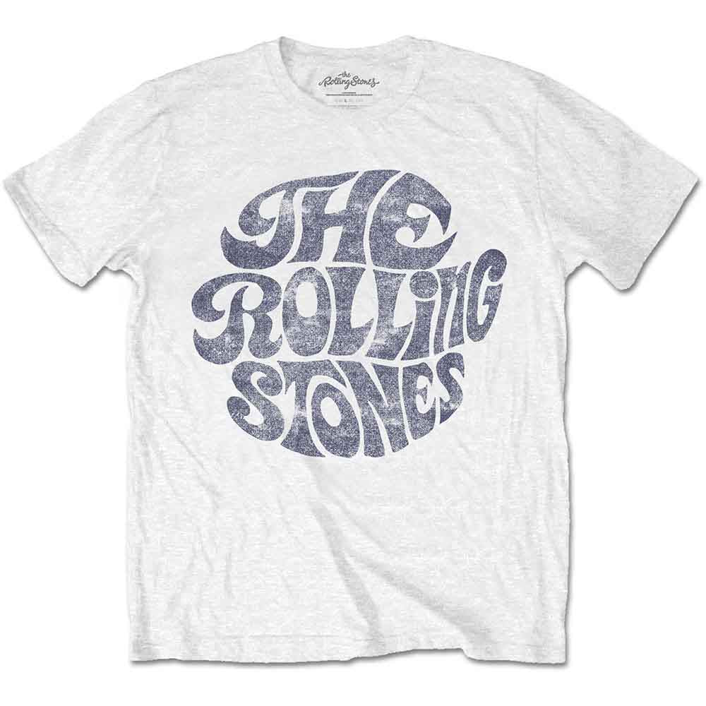 The Rolling Stones Unisex T-Shirt Vintage 70s Logo White (XXL)