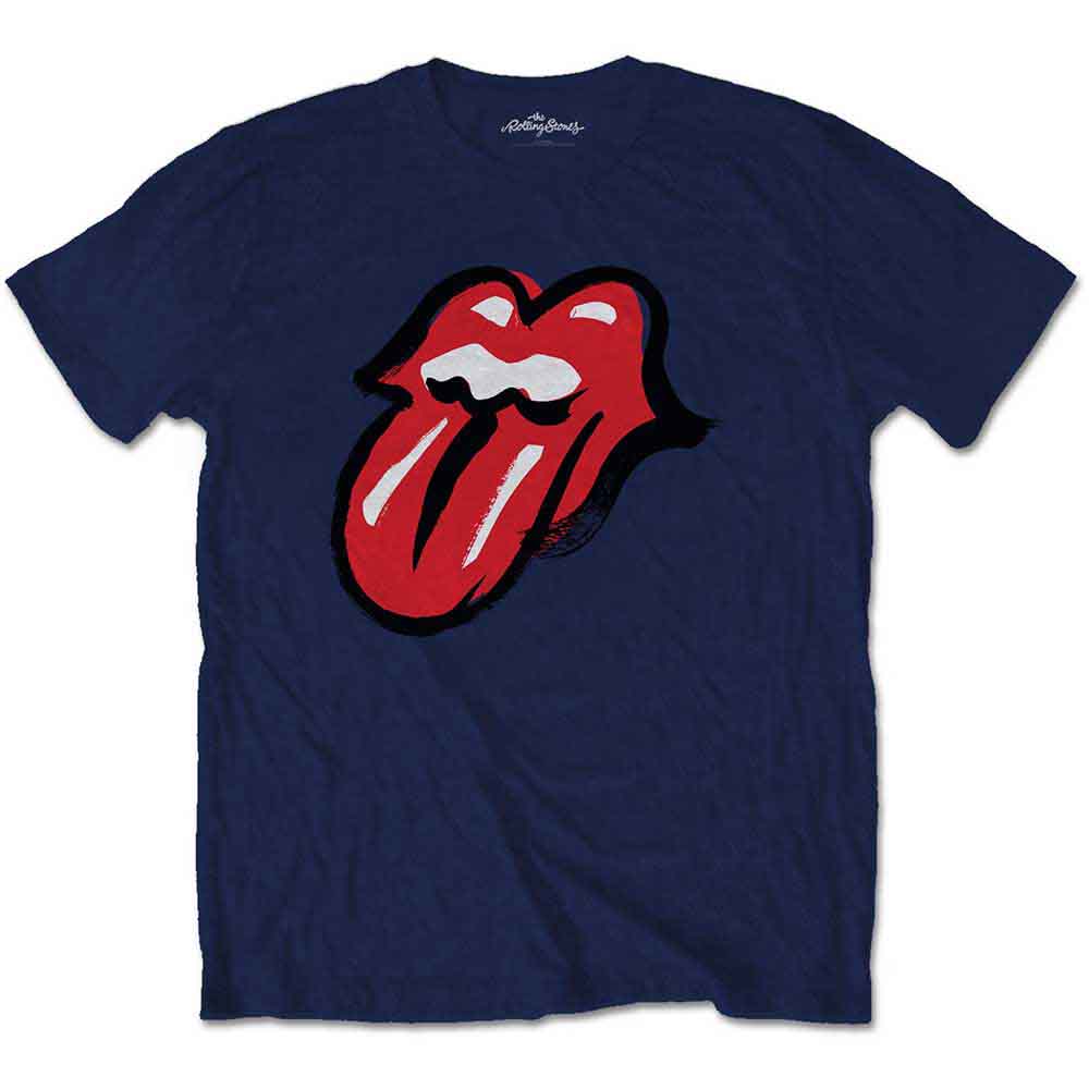 The Rolling Stones Men's T-Shirt No Filter Tongue Navy Blue (XXL)