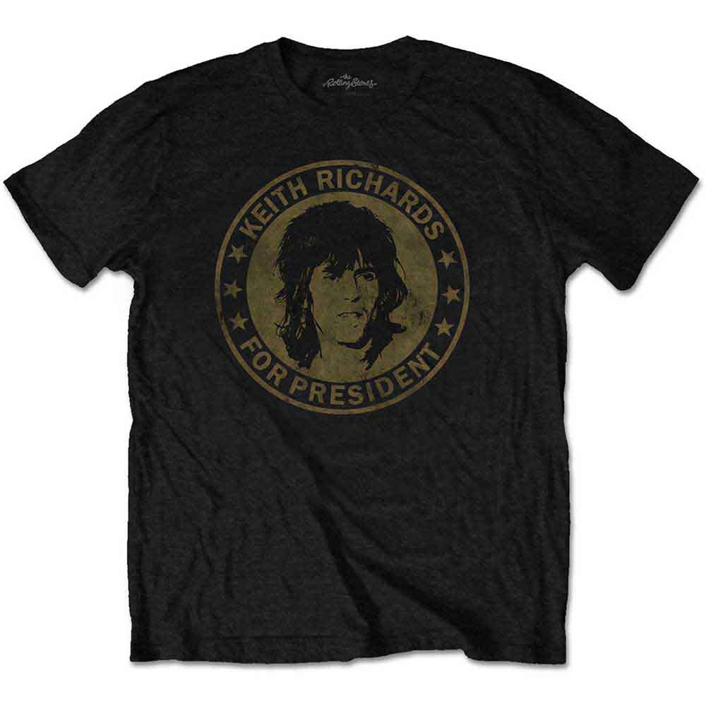 The Rolling Stones Kid's T-Shirt Keith for President (Boy's Fit) Black (1-2yrs)