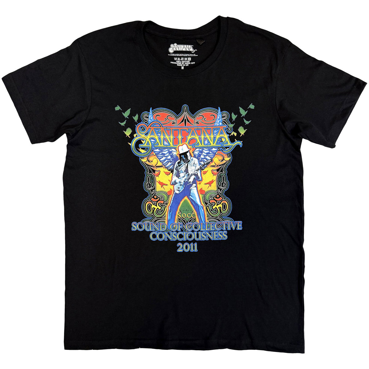 Santana Unisex T-Shirt Collective Consciousness Tour '11 Black (XL)