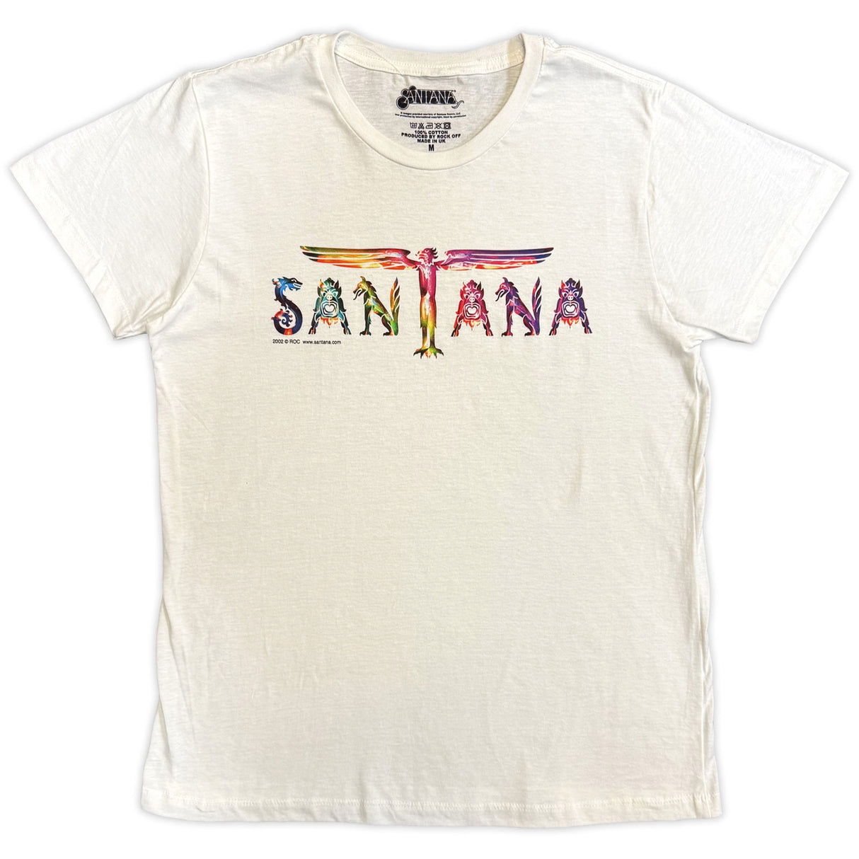 Santana Unisex T-Shirt Angel Wings Logo White (S)