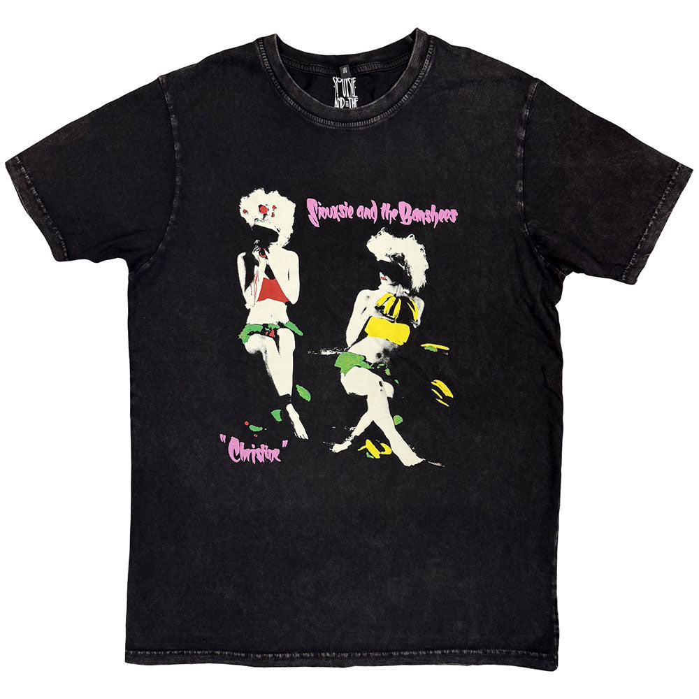 Siouxsie & The Banshees Unisex Stone Wash T-Shirt Christine Black (S)