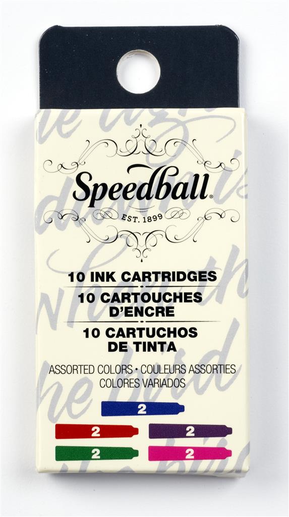 Speedball Fountain Pen Ink Cartridges Multicoloured (10pcs)