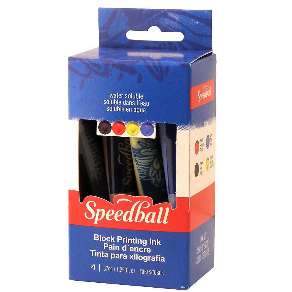 Speedball Basic Fabric Block Printing 4 Ink Set