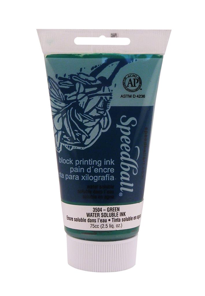 Speedball Water-Soluble Block Printing Ink Green 75ml (3504)