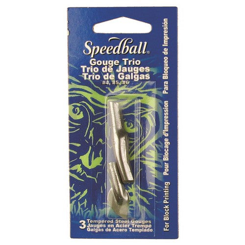 Speedball Lino Cutter Set #4  #5  #6 (3pk) Blistercard