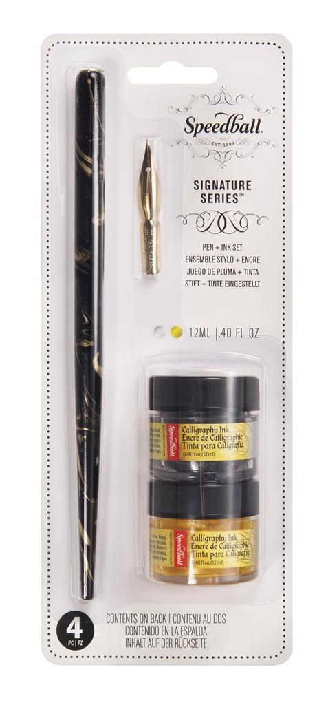 Speedball Signature Series Pen with Gold & Silver Ink