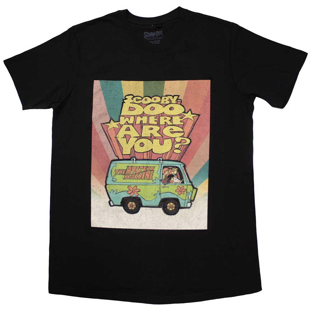 Scooby Doo Unisex T-Shirt Where Are You? Black (L)