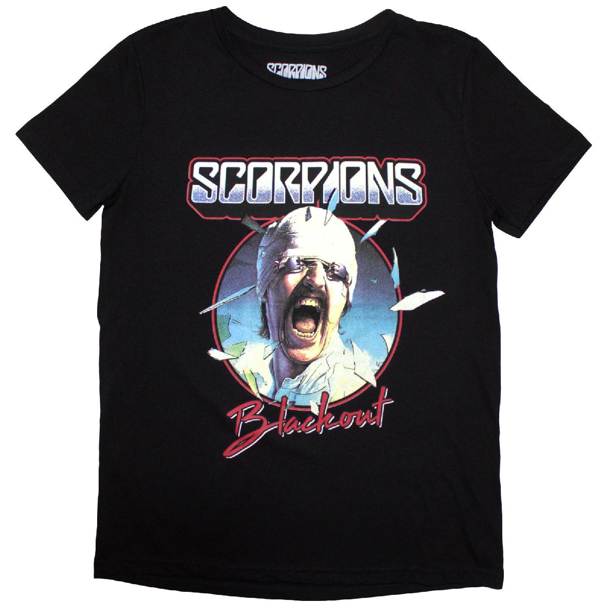 Scorpions Ladies T-Shirt Blackout Tour '82 (Back Print) Black (XXL)