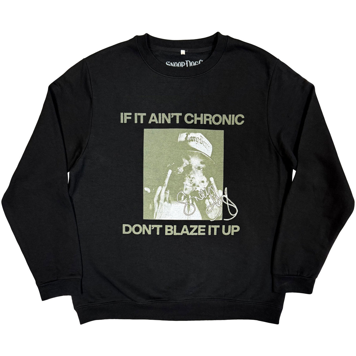 Snoop Dogg Unisex Sweatshirt Chronic Signature Black (XL)