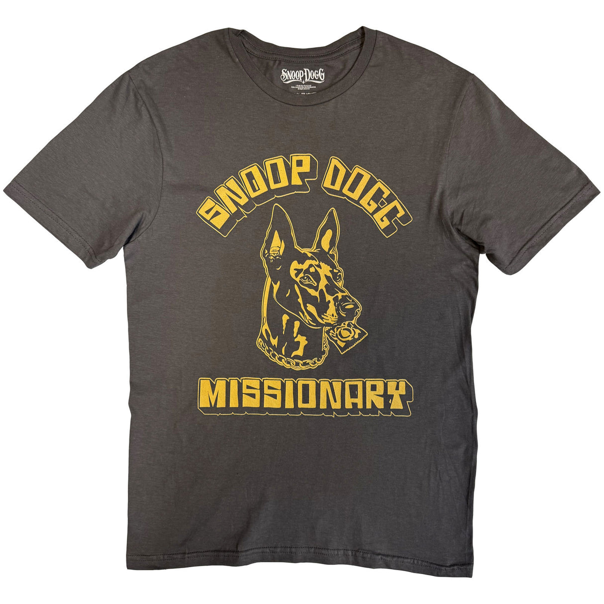 Snoop Dogg Unisex T-Shirt Doberman Charcoal Grey (S)