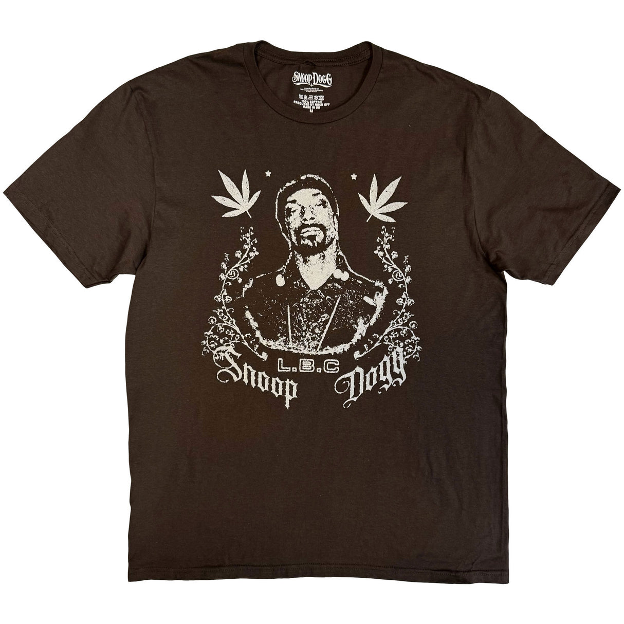 Snoop Dogg Unisex T-Shirt L.B.C. Brown (L)