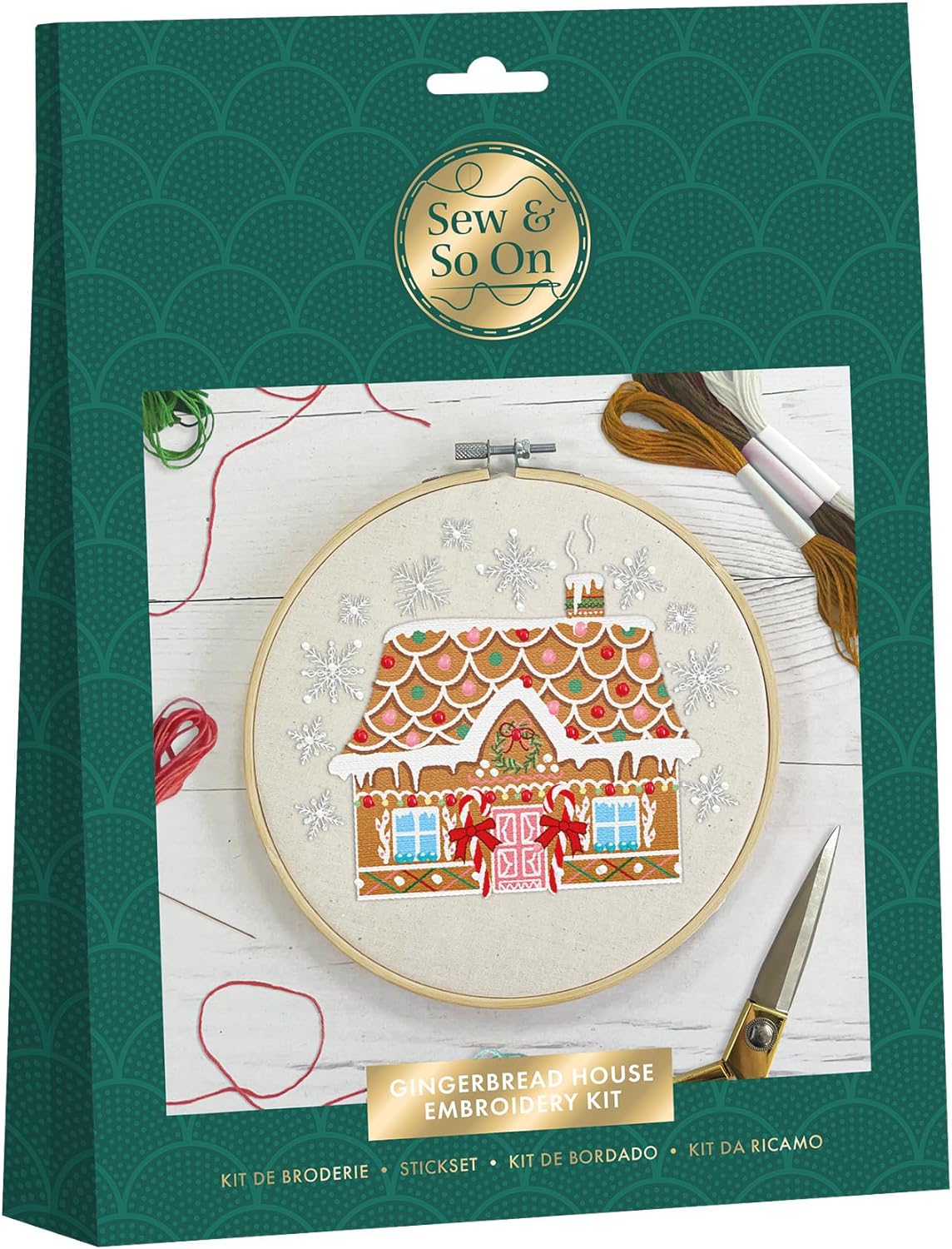 Sew & So On Embroidery Kit - Gingerbread House