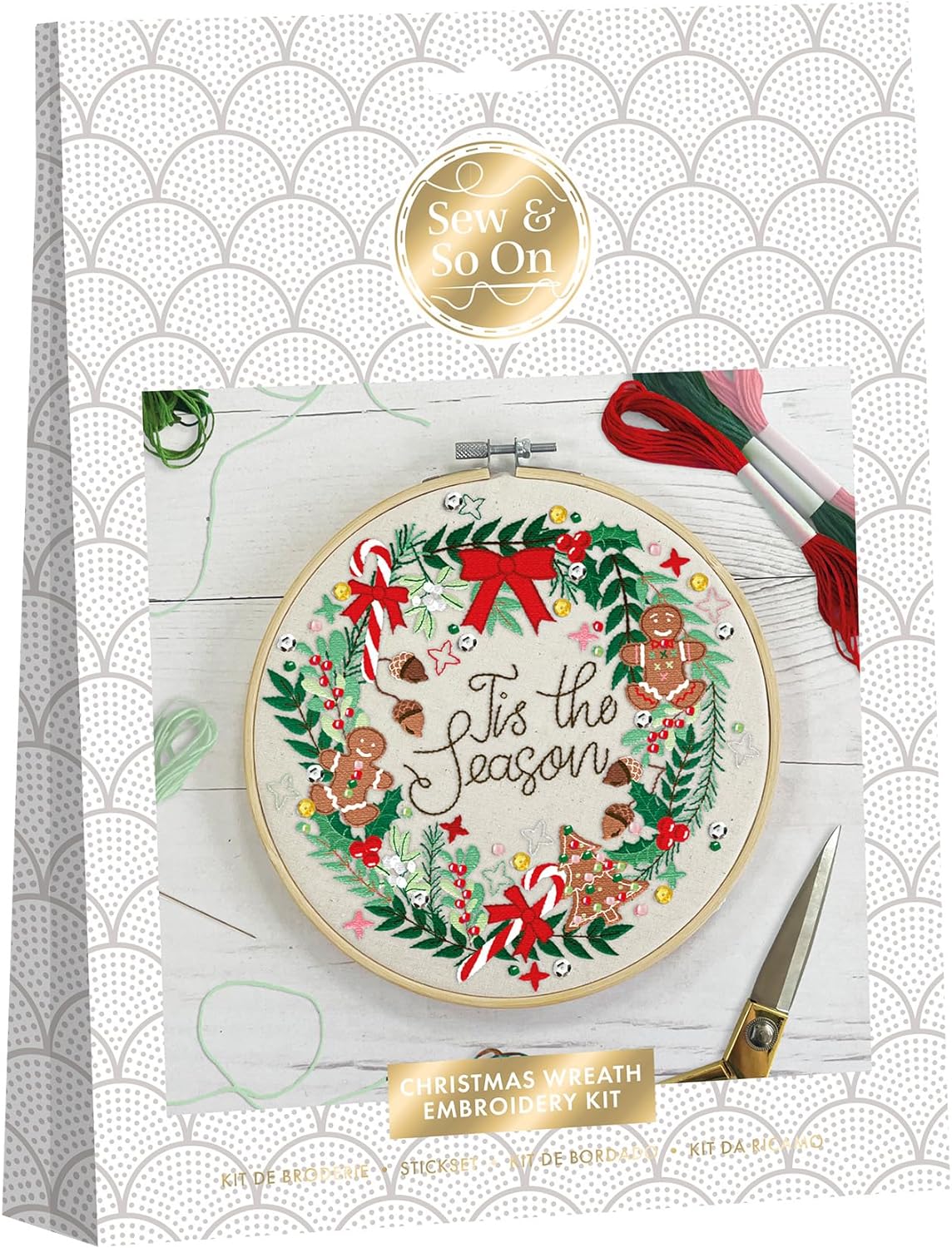 Sew & So On Embroidery Kit - Christmas Wreath