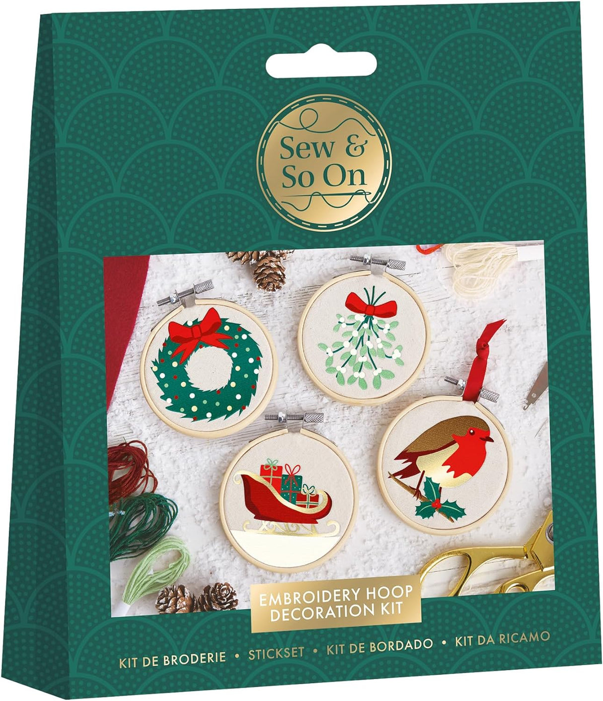 Sew & So On Embroidery Hoop Decorations  - Merry and Bright