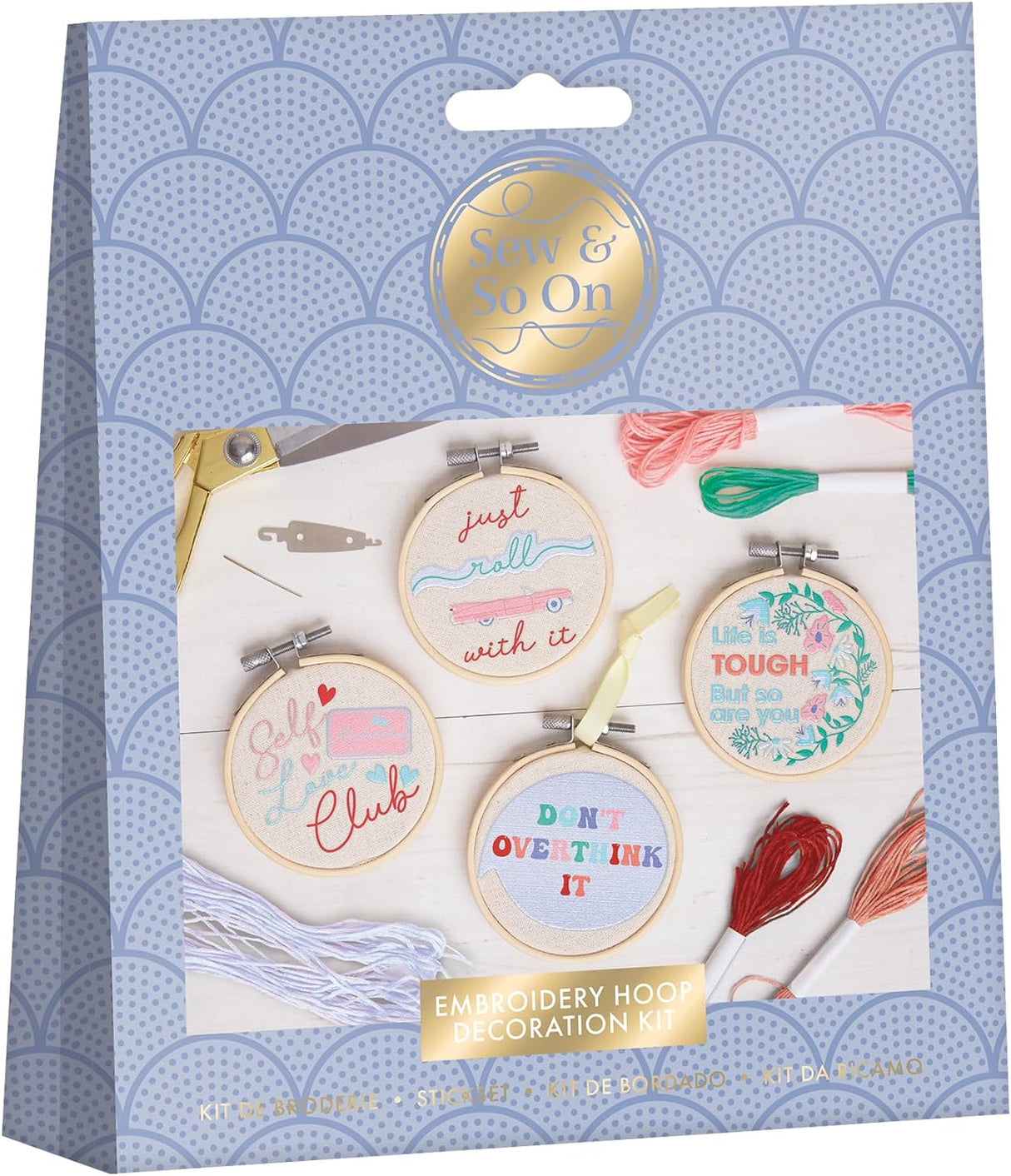 Sew & So On Embroidery Hoop Decorations - Slogans