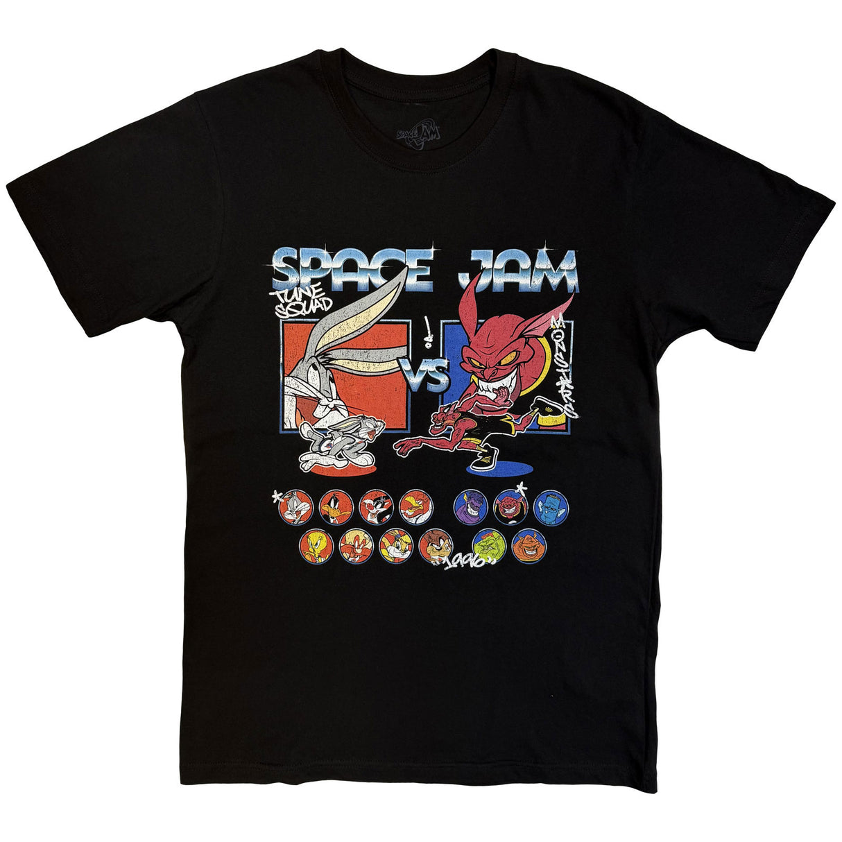 Space Jam Unisex T-Shirt Tune Squad vs Monstars Homage Black (XXL)