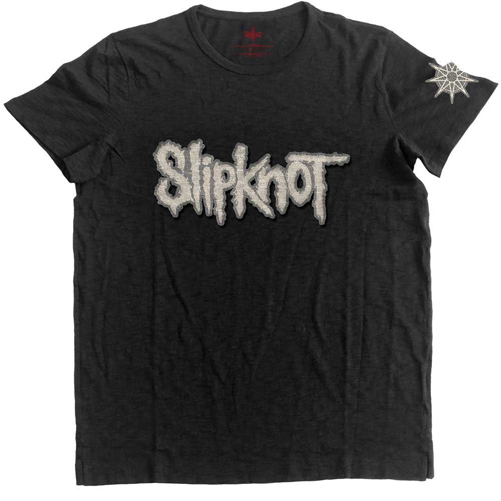 Slipknot Men's Fashion T-Shirt Logo & Star Applique Motifs Black (M)