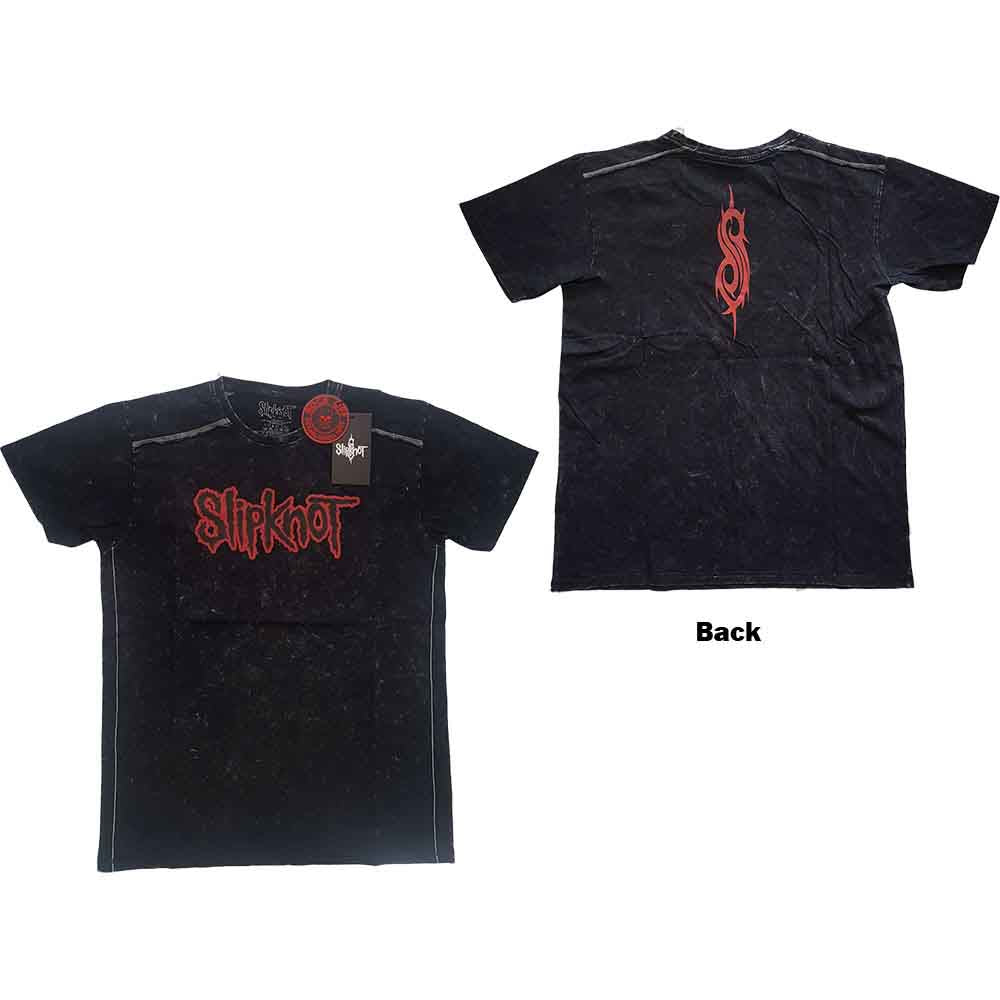 Slipknot Unisex T-Shirt (Snow Wash) Logo Black (XL)