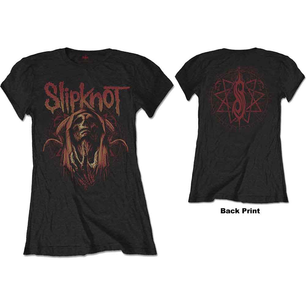 Slipknot Ladies T-Shirt Evil Witch (Back Print) Black (L)