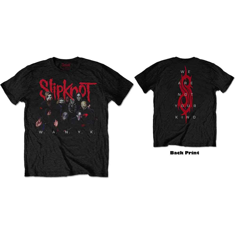 Slipknot Unisex T-Shirt WANYK Logo (Back Print) Black (L)