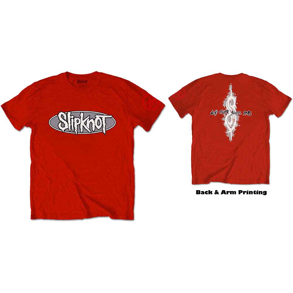Slipknot Unisex T-Shirt 21st Anniversary Don't Ever Judge Me Red (XXL)