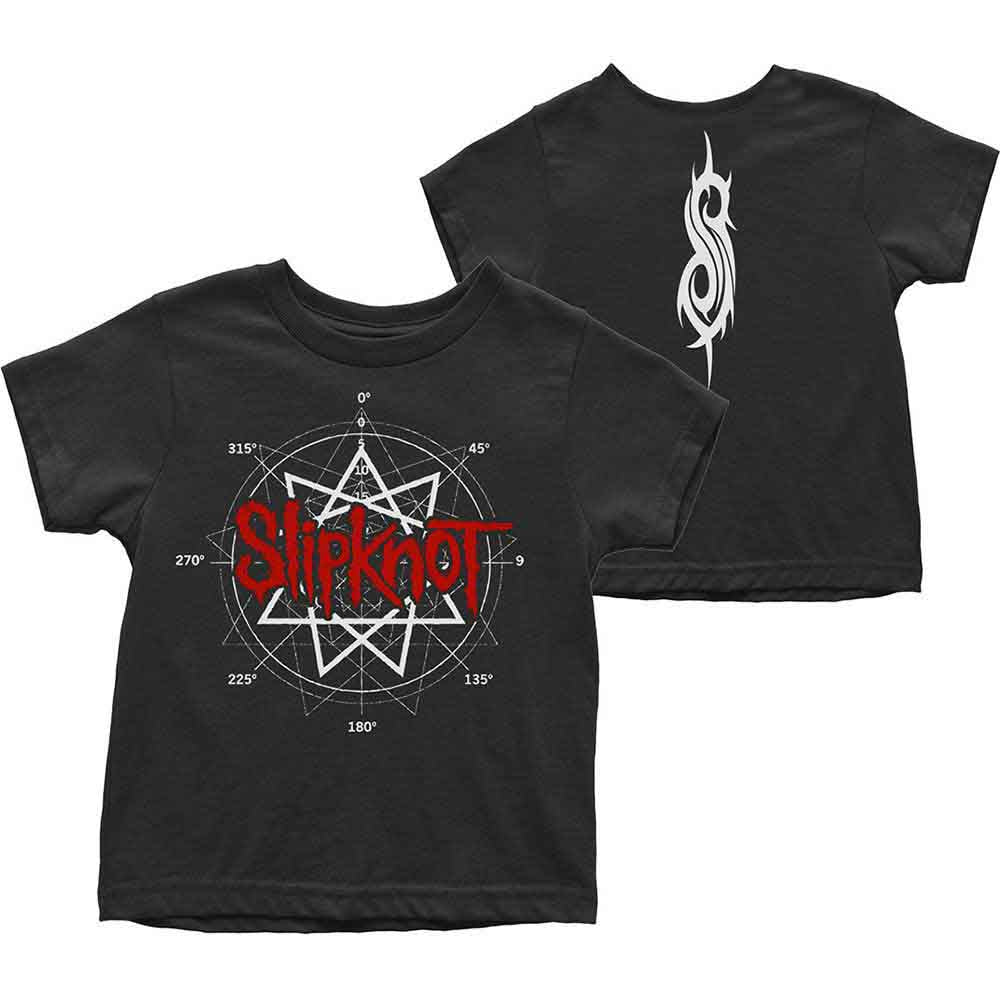 Slipknot Kids T-Shirt Star Logo (Back Print) Black (12mths)