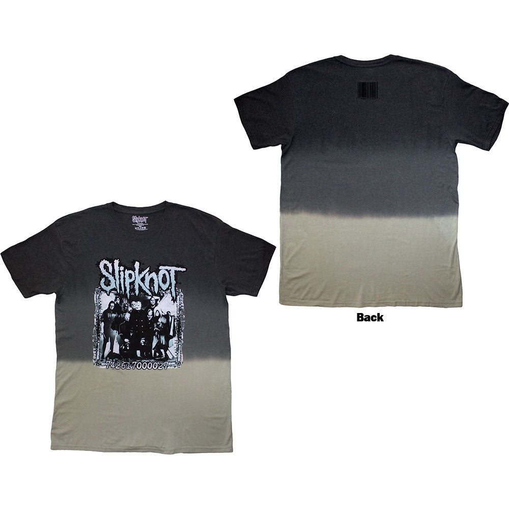 Slipknot Unisex T-Shirt Barcode Photo (Back Print & Dip-Dye) Grey (S)