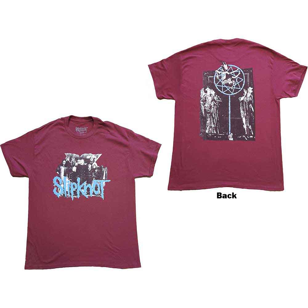Slipknot Unisex T-Shirt Goat Logo Demon (Back Print) Red (L)