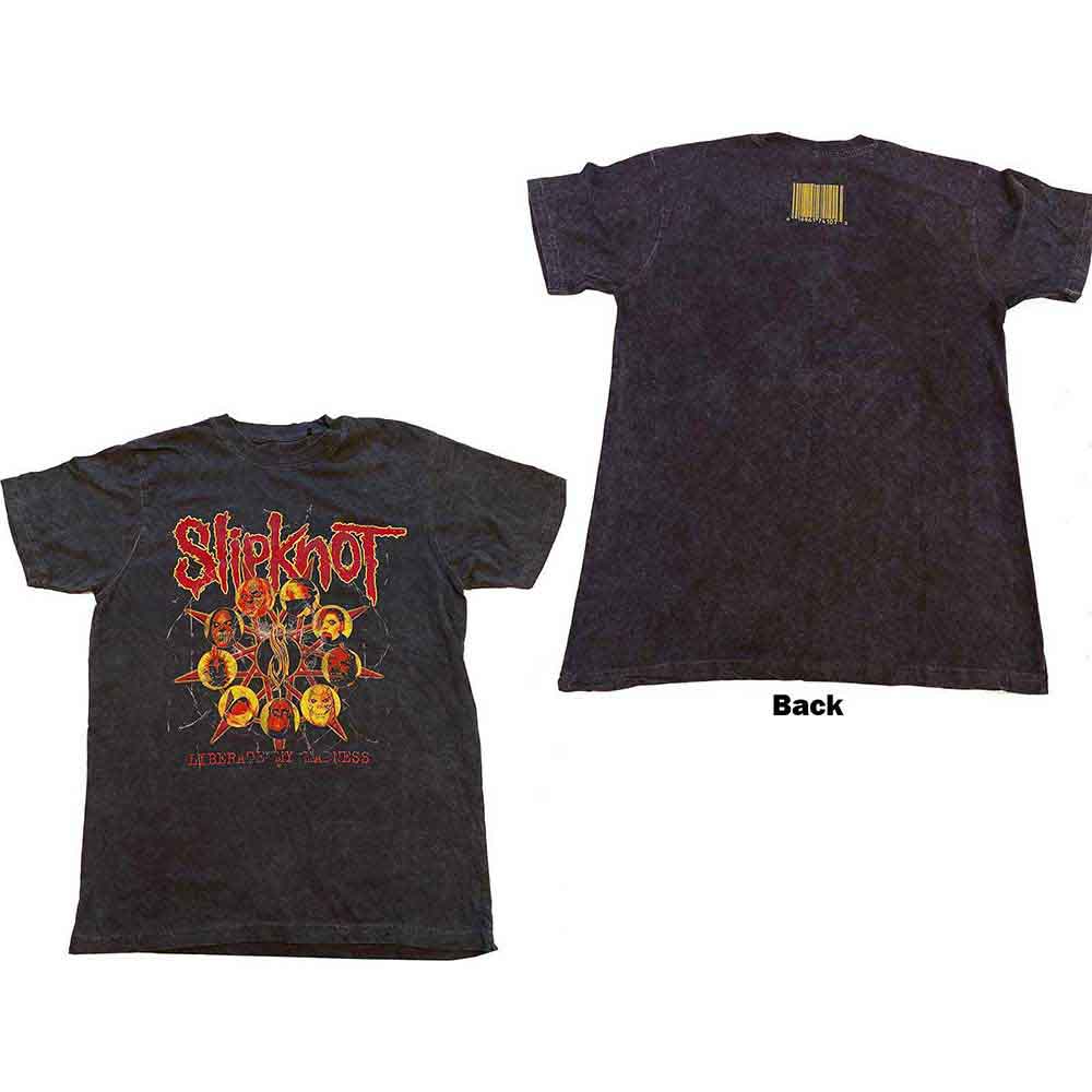 Slipknot Kids T-Shirt Liberate (Wash & Back Print) Black (11-12yrs)