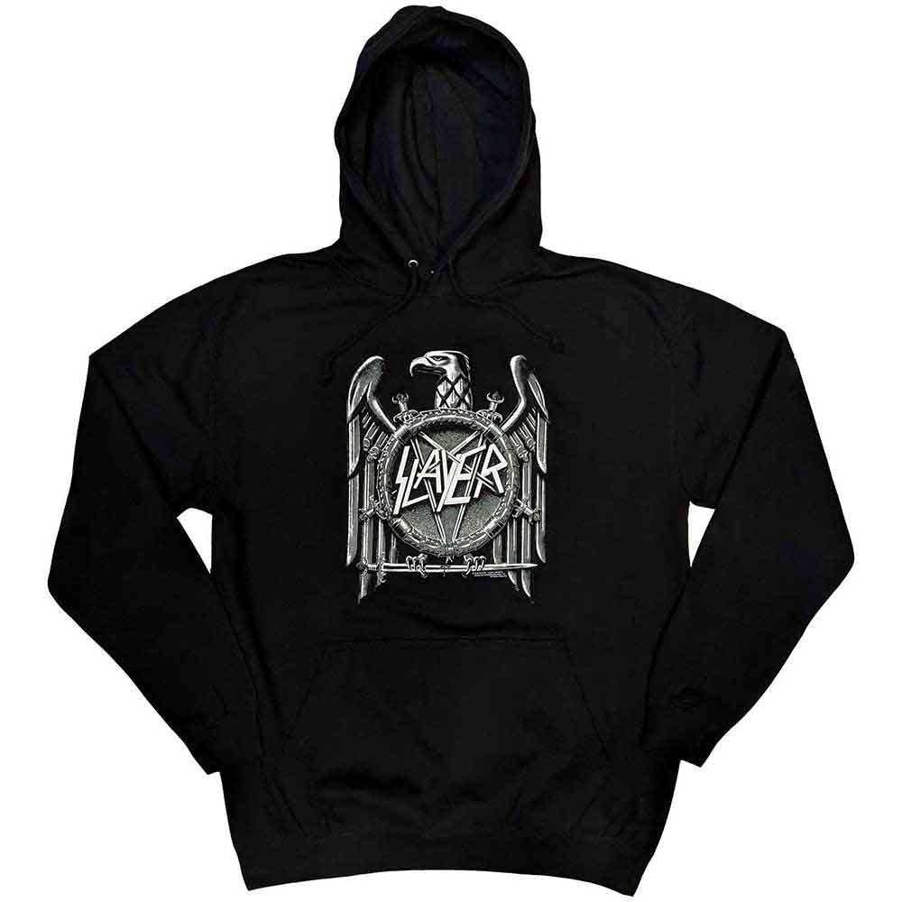 Slayer Unisex Pullover Hoodie High Contrast Eagle Black (M)