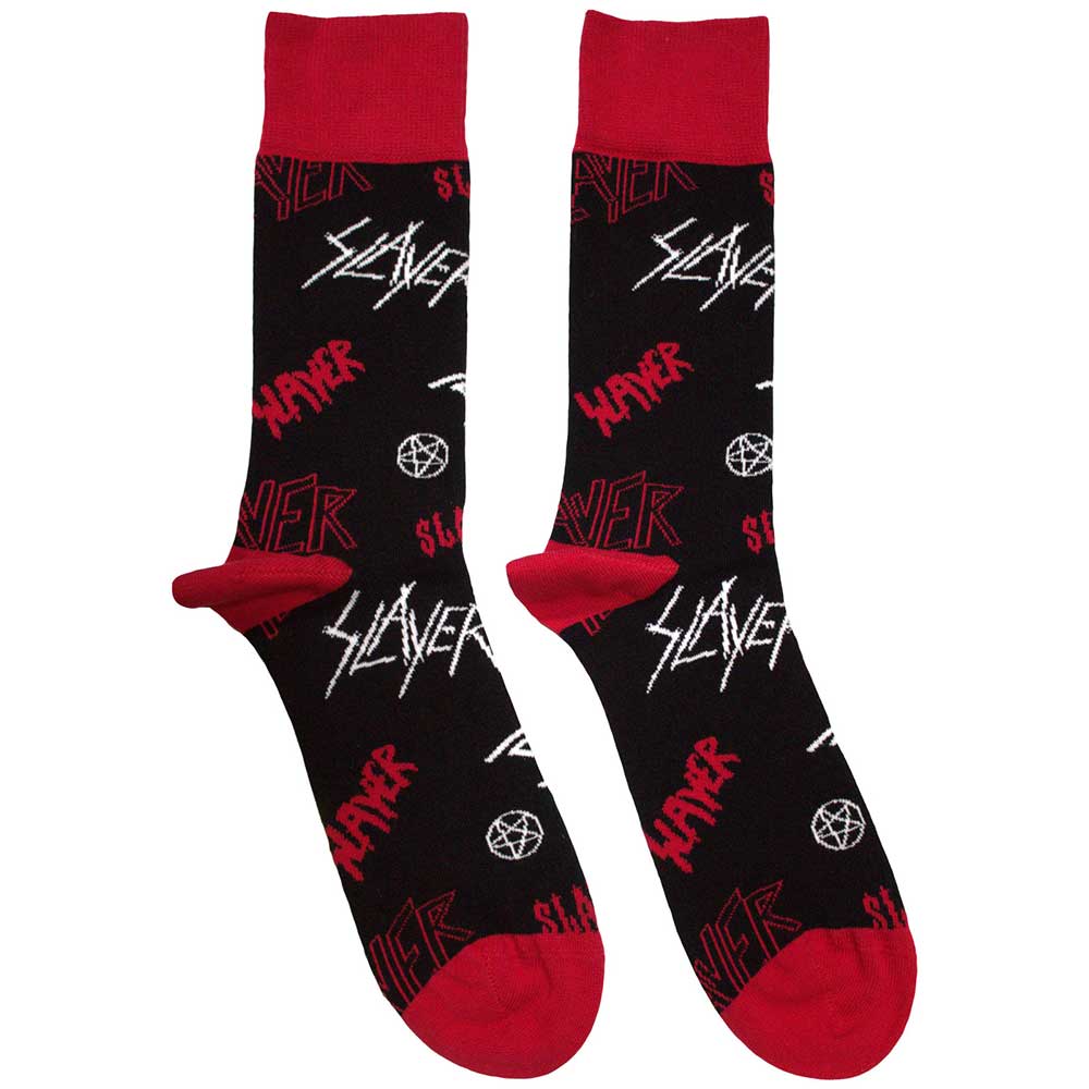Slayer Unisex Ankle Socks Logos Pattern (UK Size 7-11)
