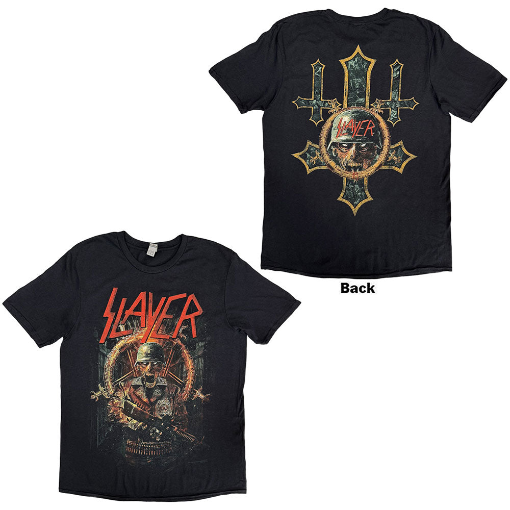 Slayer Men's T-Shirt Hard Cover Comic Book (Back Print) Black (XXL)