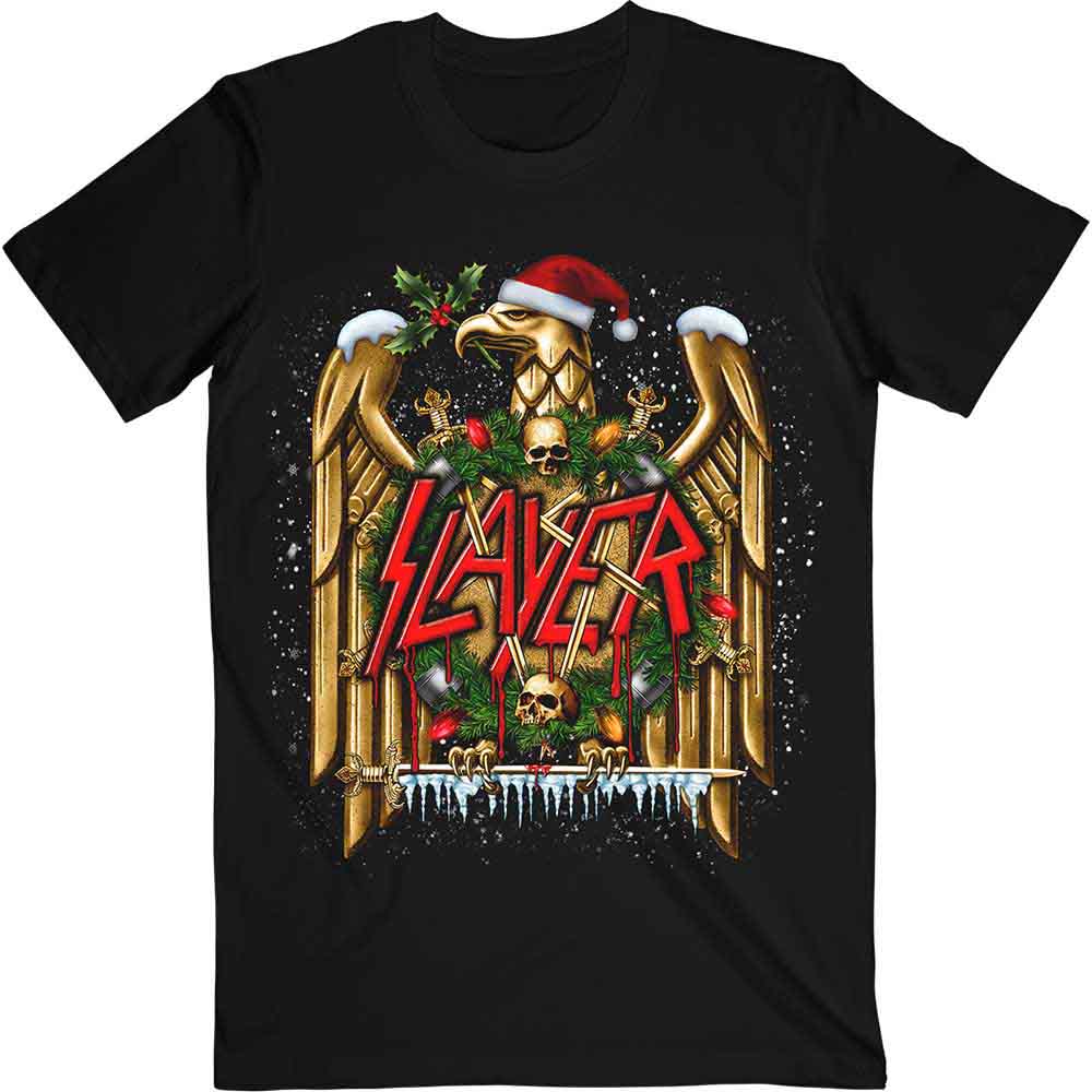 Slayer Unisex T-Shirt Holiday Eagle Black (L)