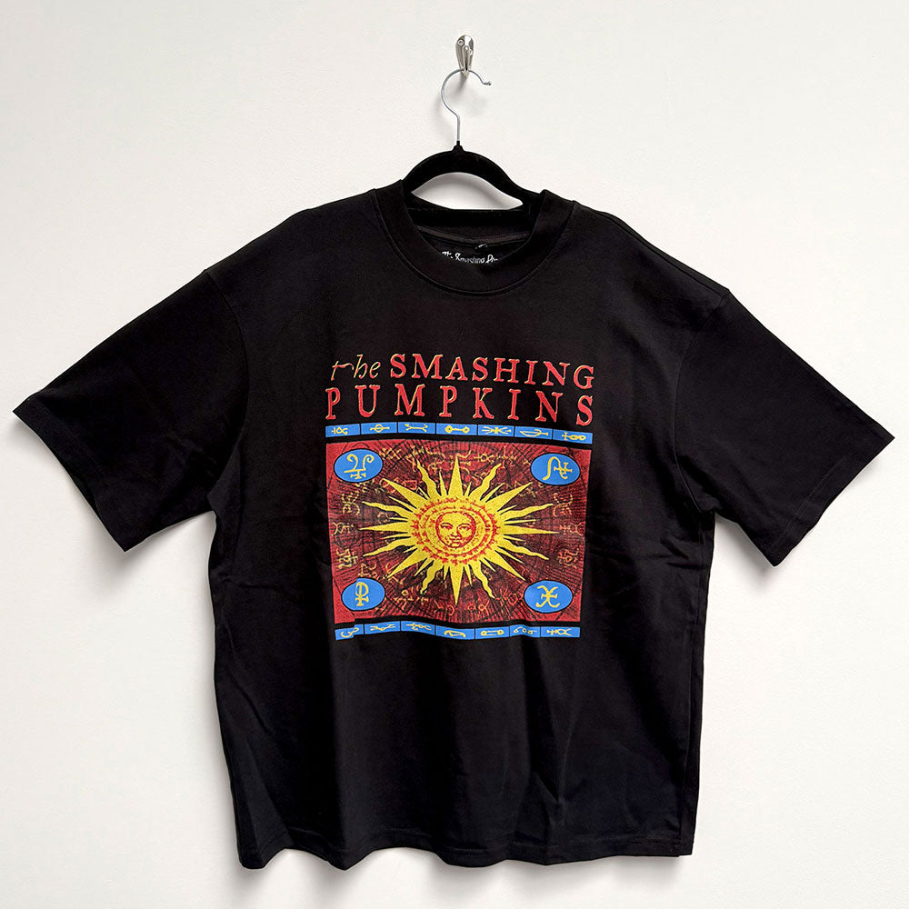 The Smashing Pumpkins Unisex Oversized Boxy T-Shirt Sun Box Black (M)