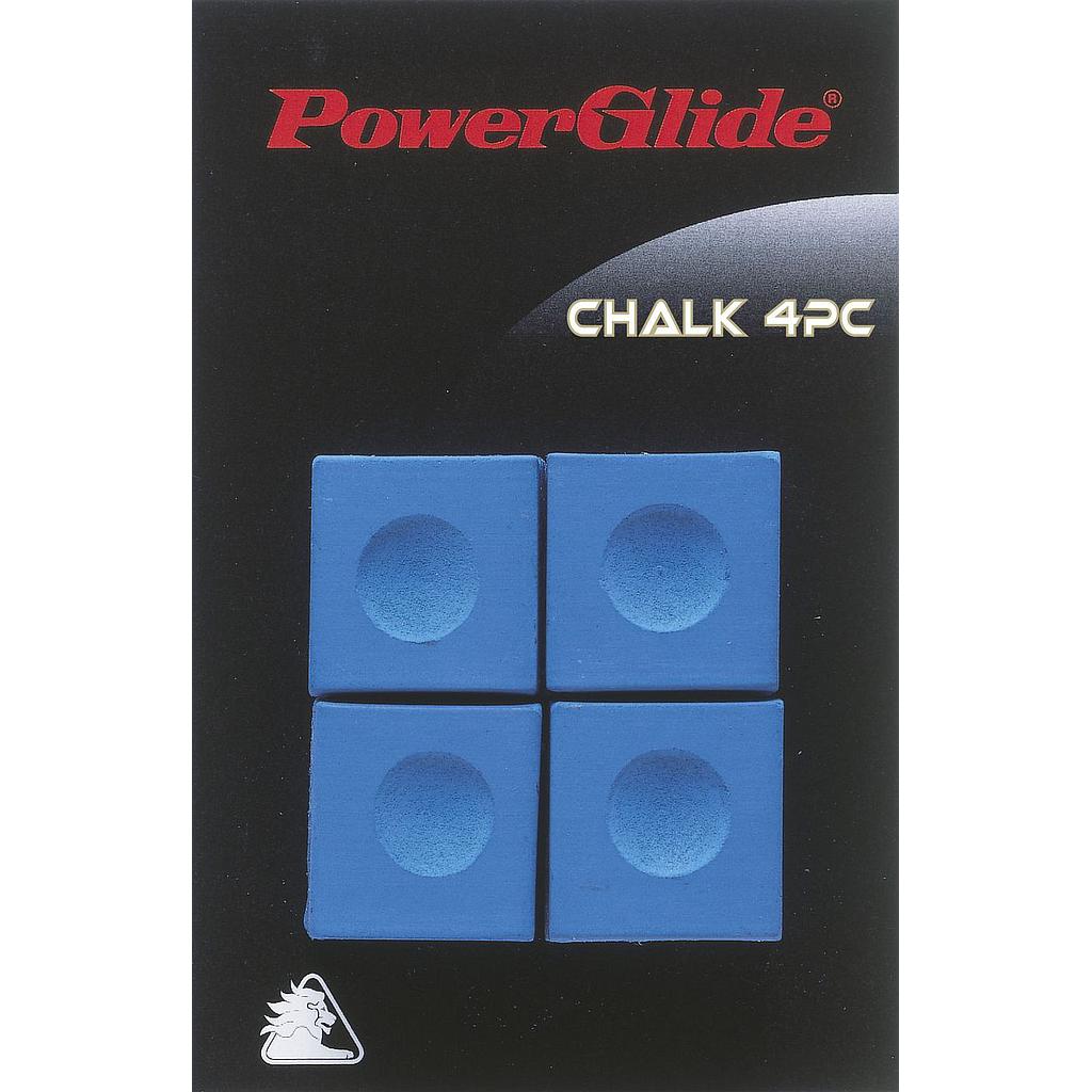 PowerGlide Snooker Chalks Square Blue (4pc)