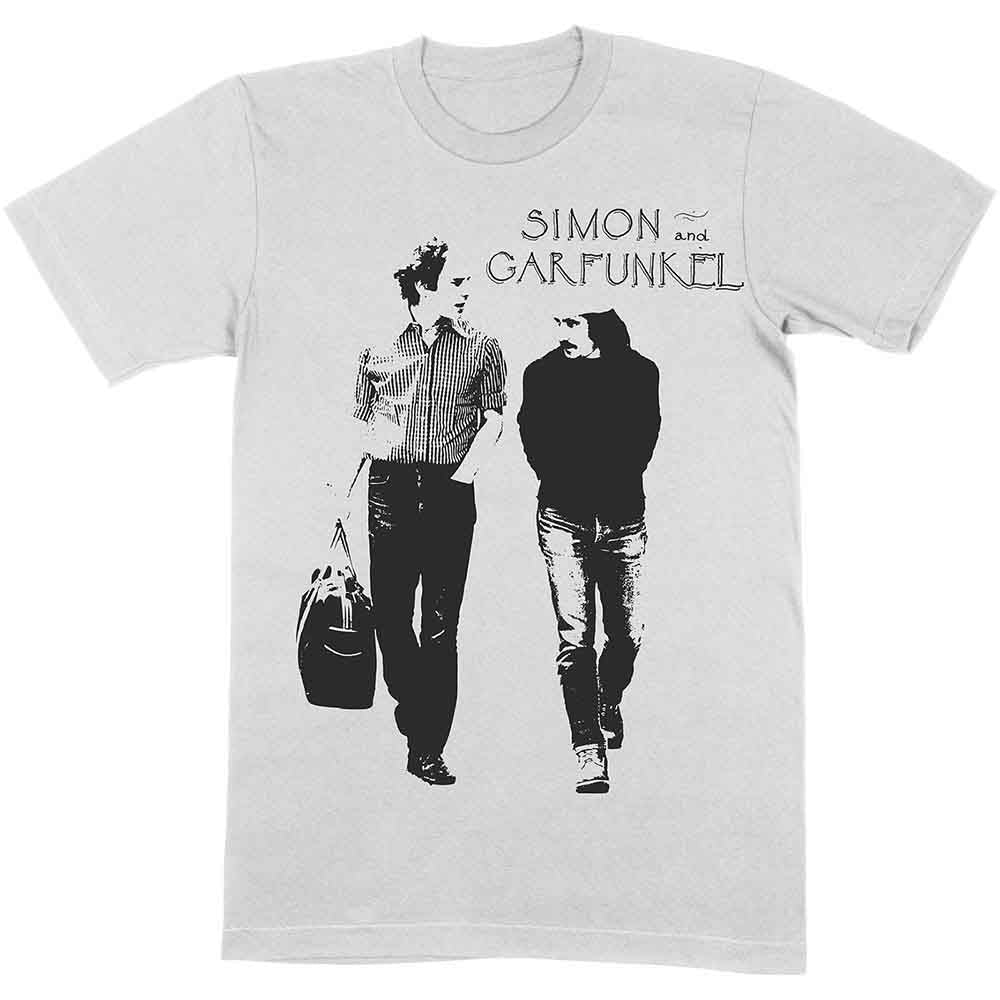 Simon & Garfunkel Unisex T-Shirt Walking Natural (L)