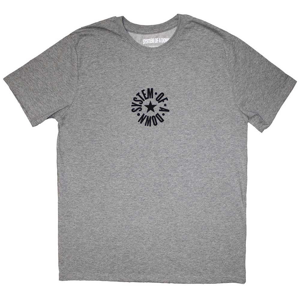 System Of A Down Unisex T-Shirt Mini Circle Logo Grey (S)