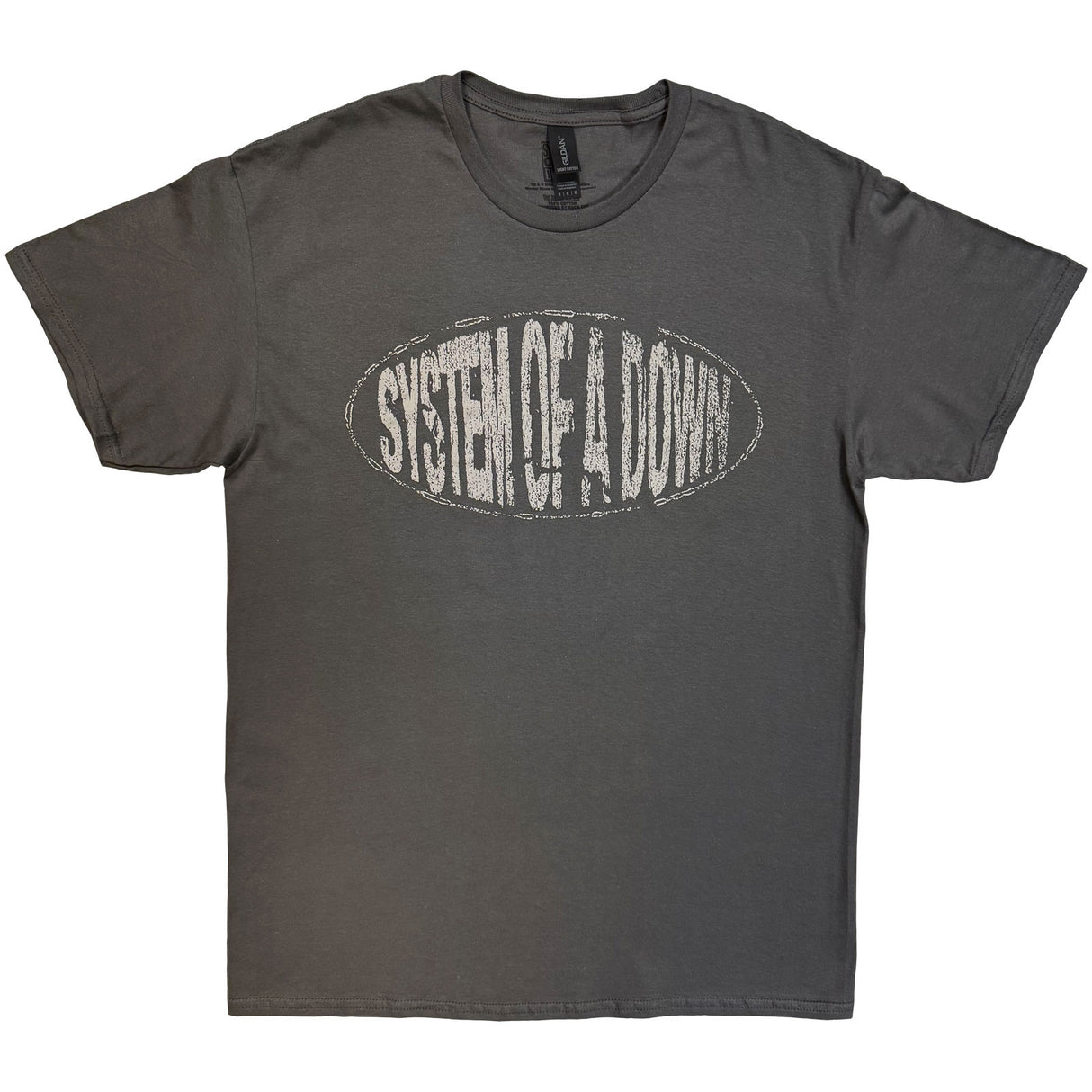 System Of A Down Unisex T-Shirt Stretched Logo Charcoal Grey (XXL)