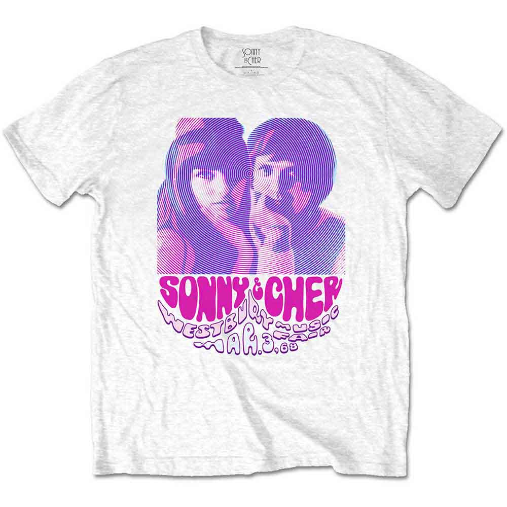 Sonny & Cher Unisex T-Shirt Westbury Music Fair White (M)