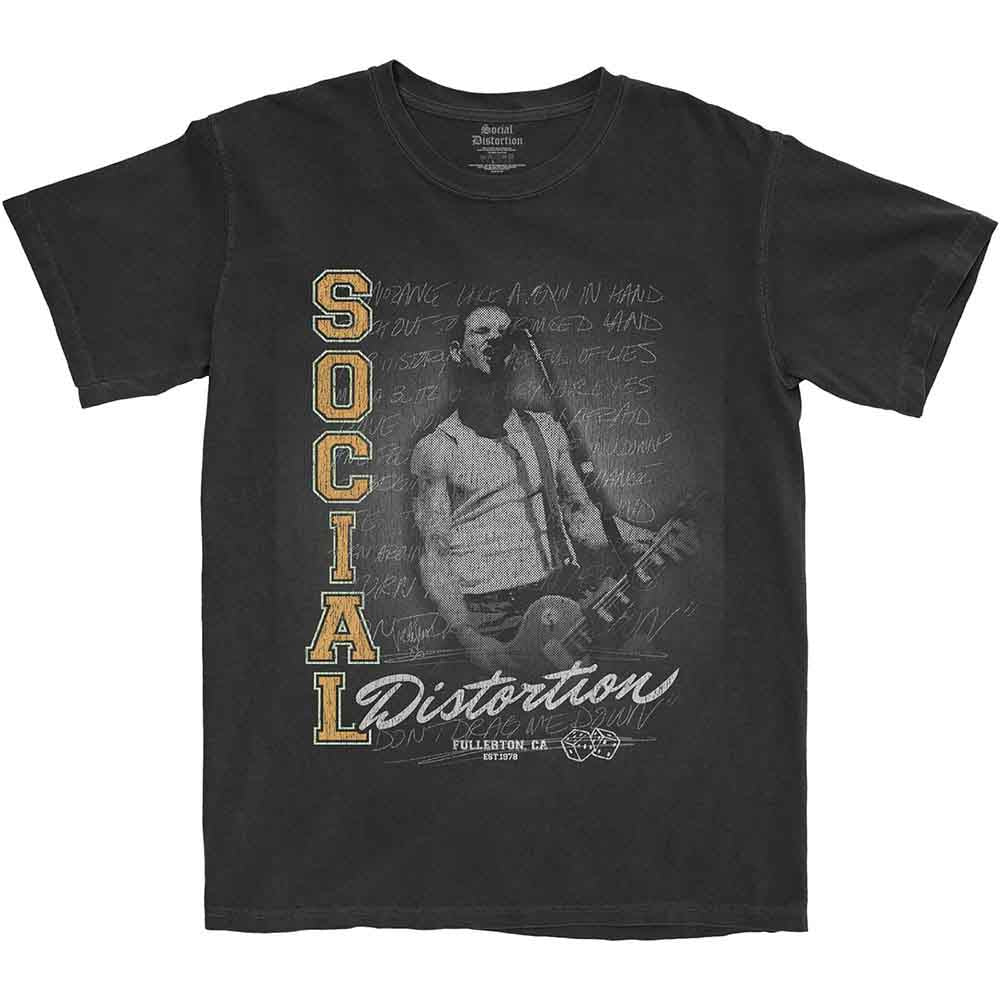 Social Distortion Unisex T-Shirt Athletics Black (XXL)